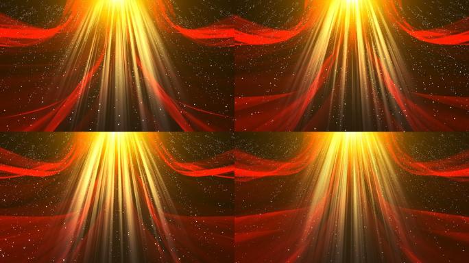 【原创】红色绸子飘动粒子光线颁奖视频