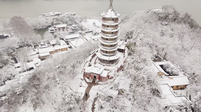 镇江焦山雪景
