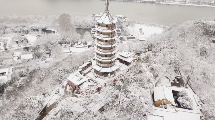 镇江焦山雪景