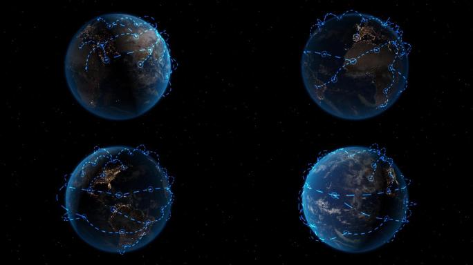 从中国扩散到全球的三维地球连线视频素材