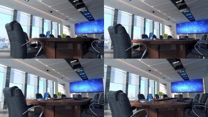 会议室办公电脑科技三维视频