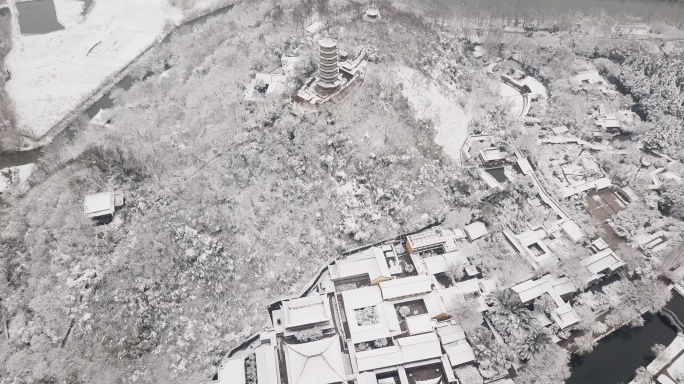 镇江焦山雪景