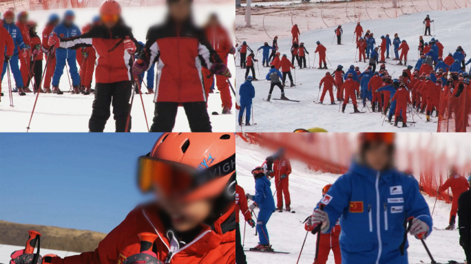 中学生滑雪运动