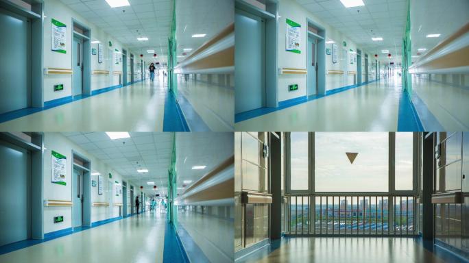 医院延时、医院空镜头、医院实拍、医院走廊
