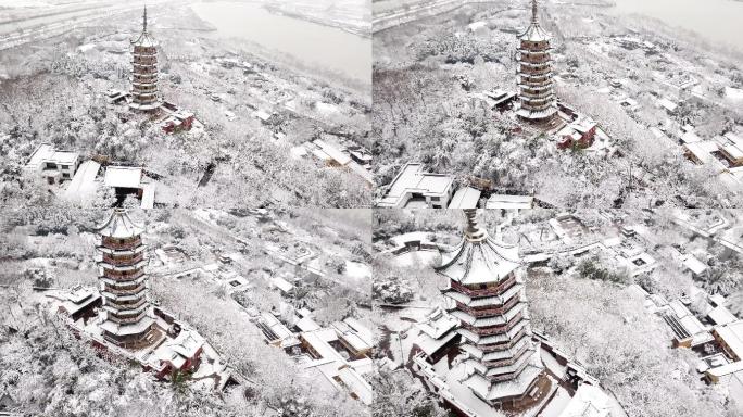 镇江焦山雪景