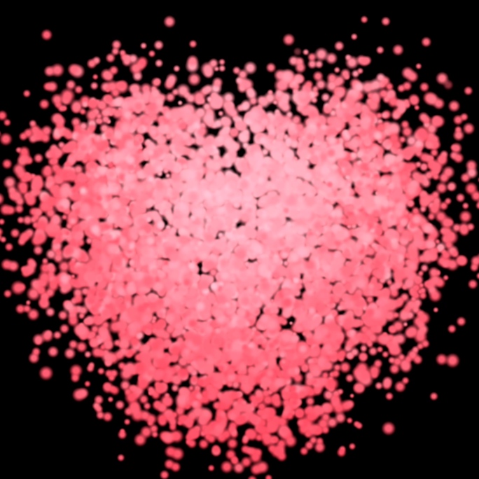 唯美粉色粒子汇聚成爱心