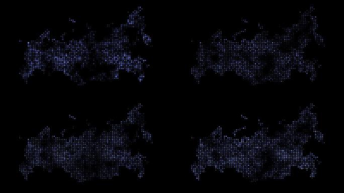 蓝色动态亚洲地图循环通道