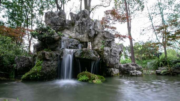 假山流水延时4K万能空境