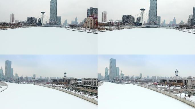 【原创】4K·雪后海河天津站