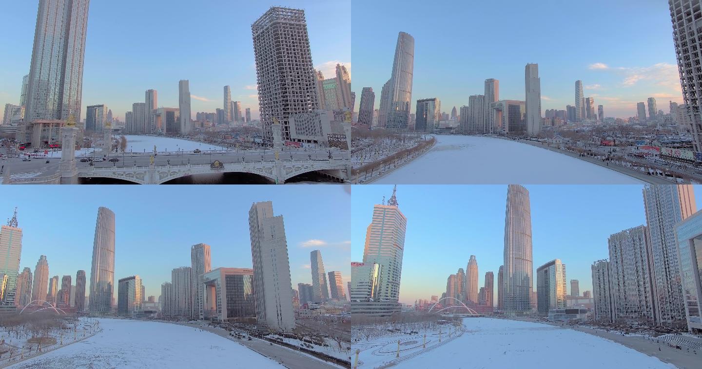 【原创】4K·冬天海河北安桥风景