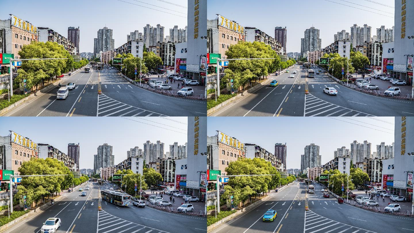宜昌城市延时摄影BRT交通4k