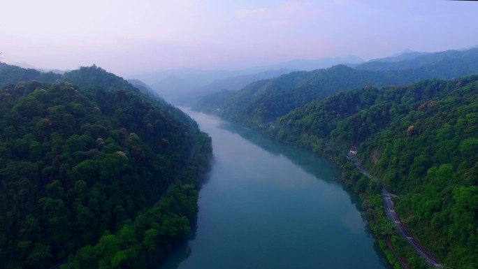 东江湖山水大江大河绿水青山竹林