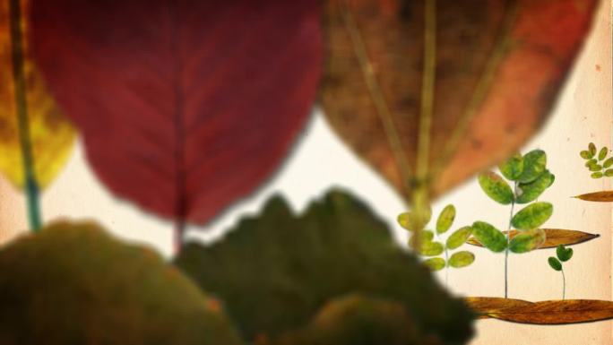 树叶保护环境动画AE宣传片模板
