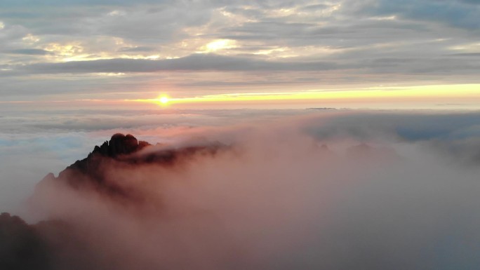黄山云海日落