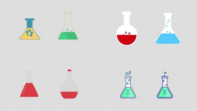 卡通实验瓶11组【带通道】