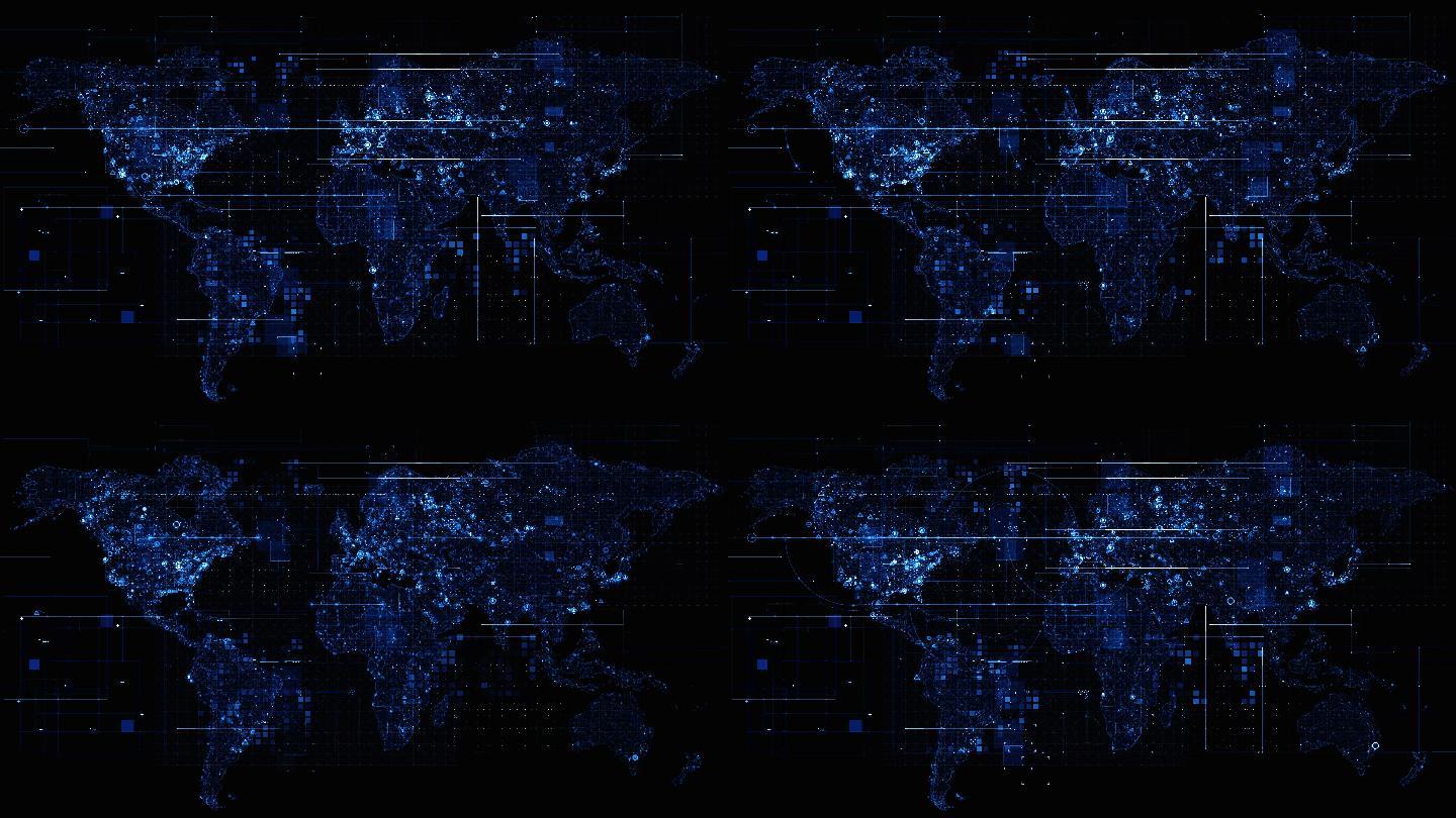 科技世界地图背景4k素材 3840x2160 高清视频素材下载 编号 舞台背景 Vj师网www Vjshi Com