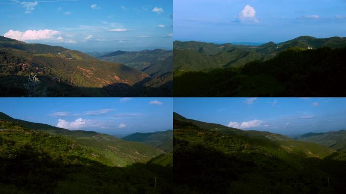 山区森林延时视频中国西南山区阴影变化