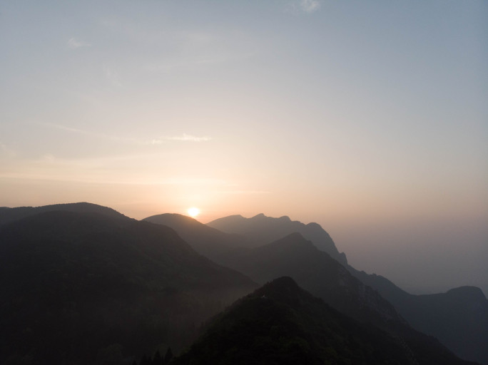 航拍_庐山_含鄱口日出