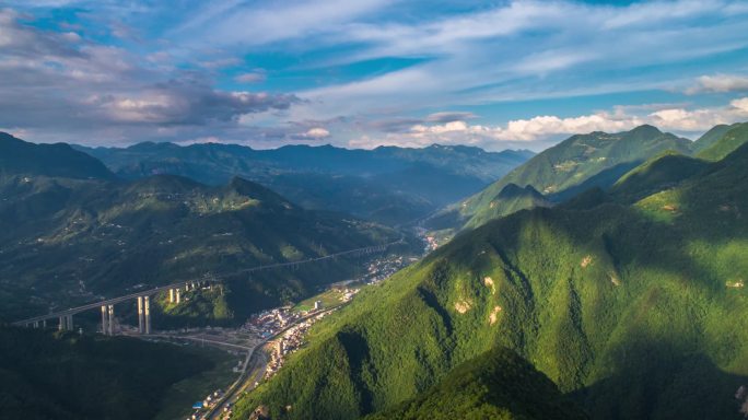 山川航拍延时4K