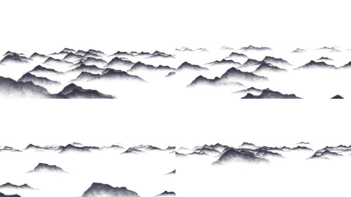 水墨群山动态循环通道