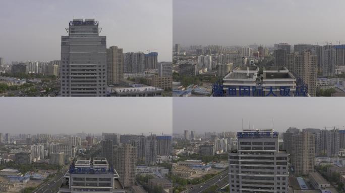 4K-log淄博蓝海国际酒店航拍