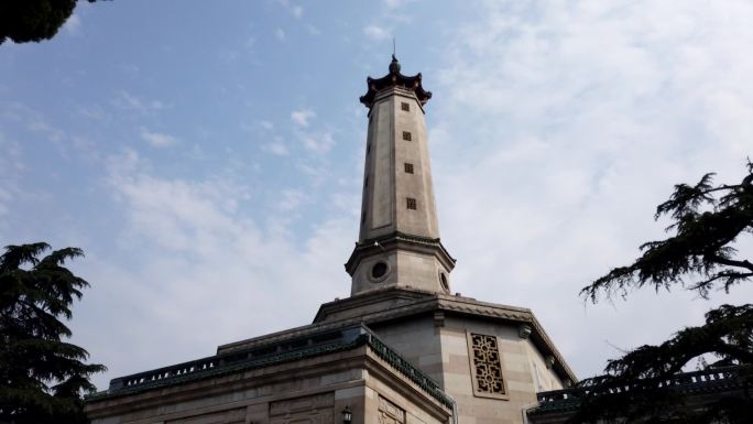 湖南烈士公园纪念塔延时摄影
