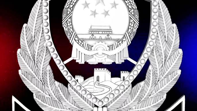 人民警察警徽视频片头AE模板