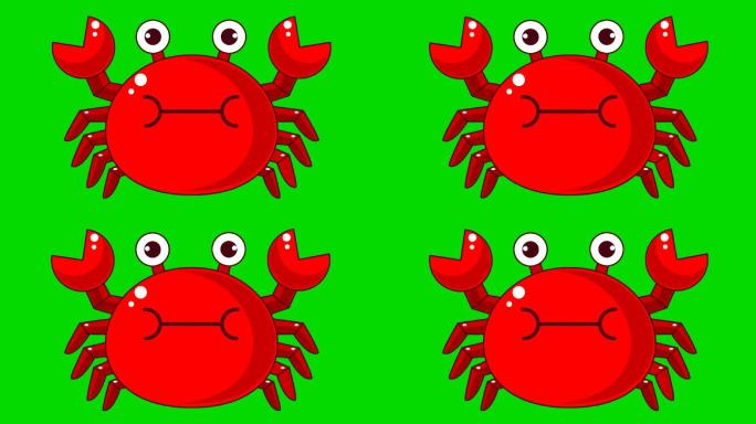 螃蟹小动画循环大闸蟹动画