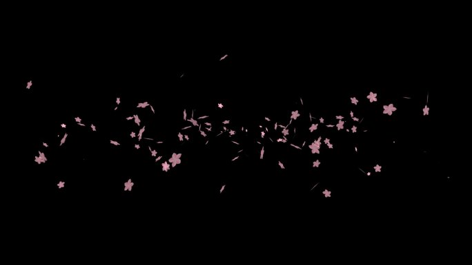 无限循环带透明通道粉色花瓣飘落
