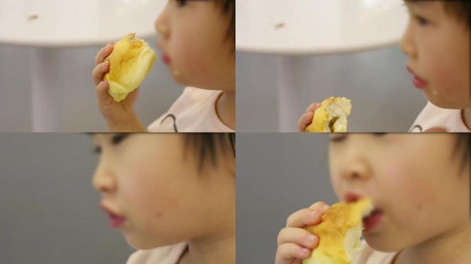 儿童吃面包