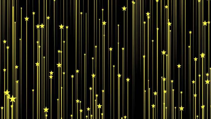 金色粒子星星线条透明通道
