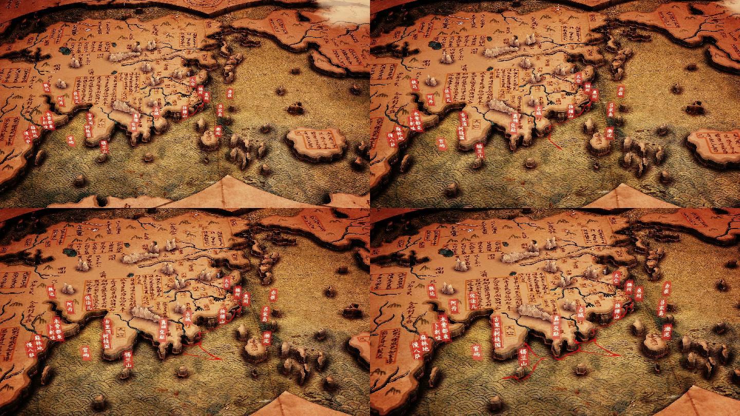 古代海上丝绸之路地图