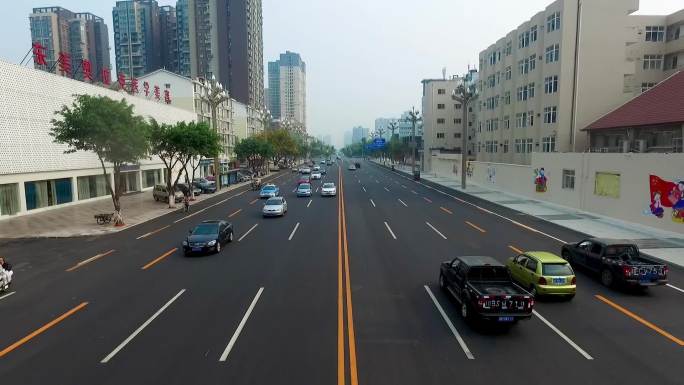 德阳城市道路航拍