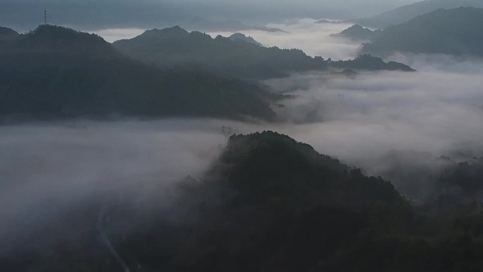 安康早晨雾海