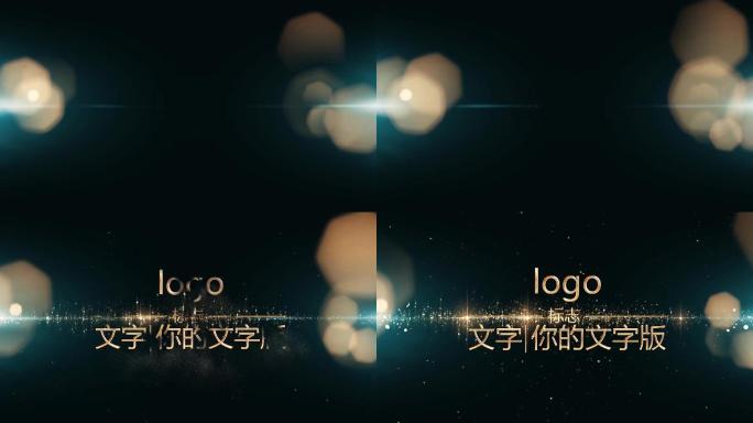大气金属粒子光效文字logo