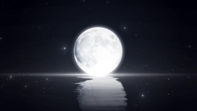 【无缝循环】白色大月亮