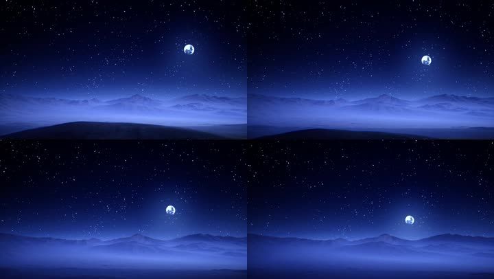月落星空夜晚 19x1080 高清视频素材下载 编号 舞台背景 Vj师网www Vjshi Com