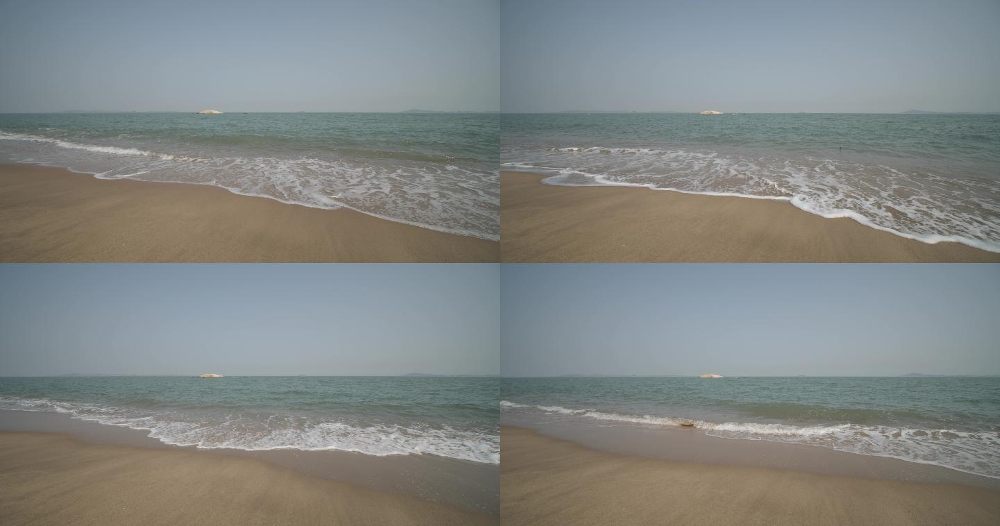 超广角4K大海沙滩实拍素材