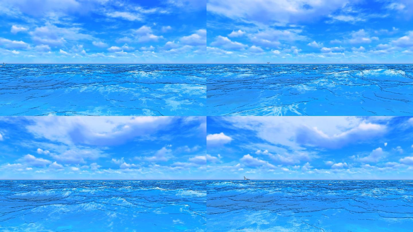 漫画大海 19x1080 高清视频素材下载 编号 舞台背景 Vj师网www Vjshi Com