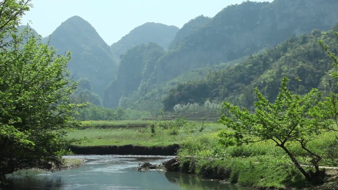 云南文山坝美的夏天秋天