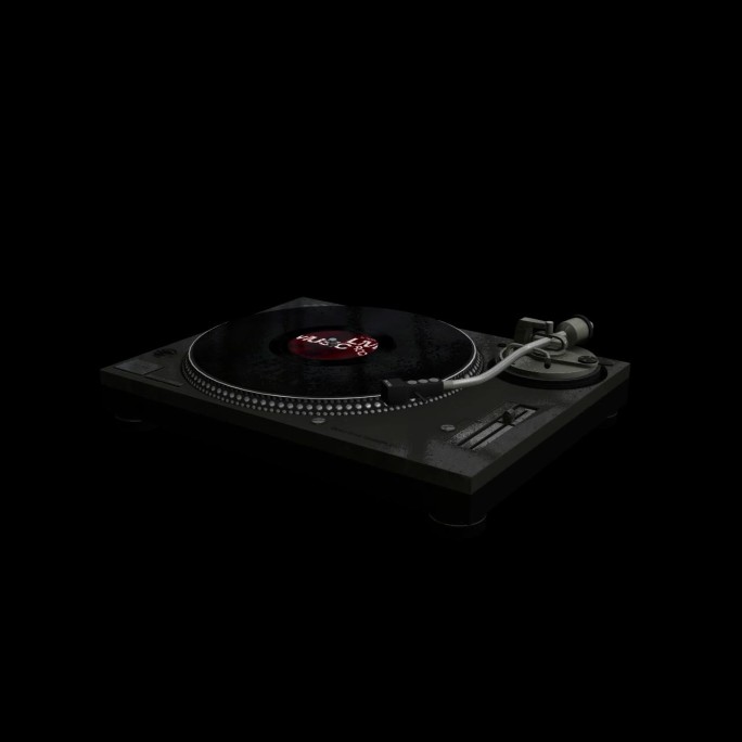 DJ打碟机唱片机全息素材