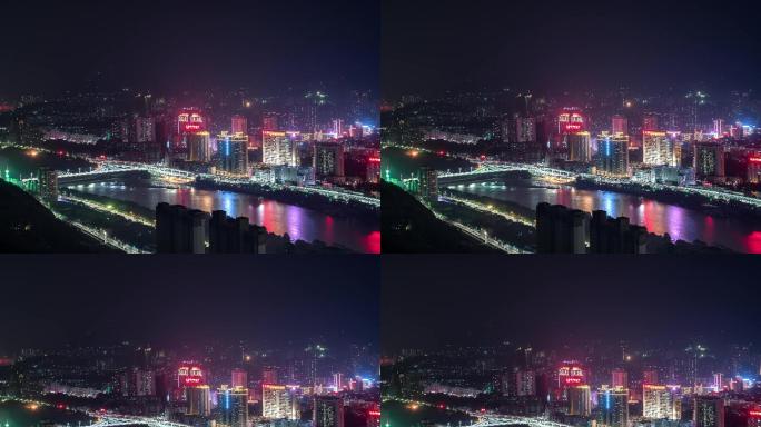 甘肃兰州文庙城市夜景延时摄影