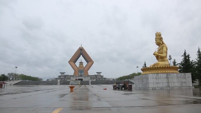 陕西省西安市法门寺博物馆外景空镜