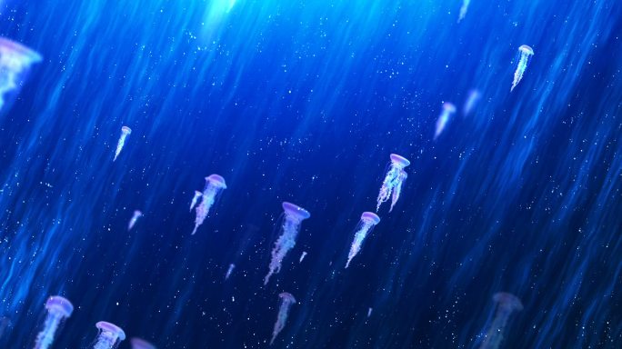 【原创】唯美浪漫梦幻海底世界海洋七彩水母