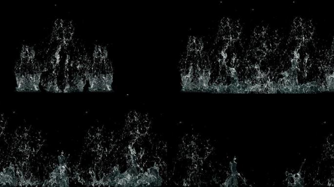 【星】水鼓水花飞溅互动视频合成素材01