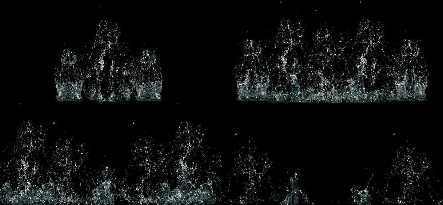 【星】水鼓水花飞溅互动视频合成素材01