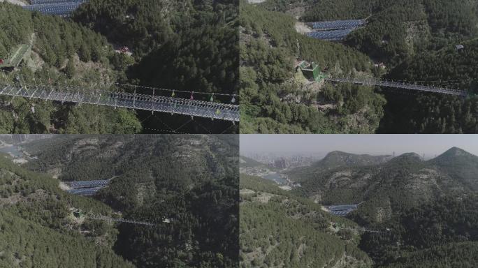 4K-LOG济南黄金谷山水画廊玻璃栈桥