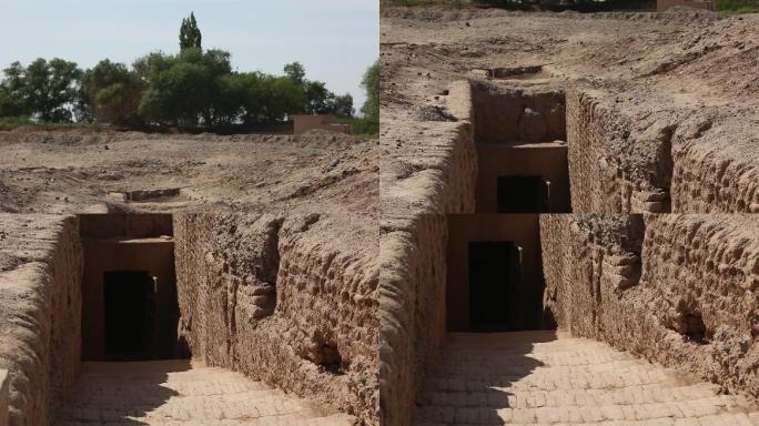 新疆吐鲁番阿斯塔那墓葬群墓葬古墓