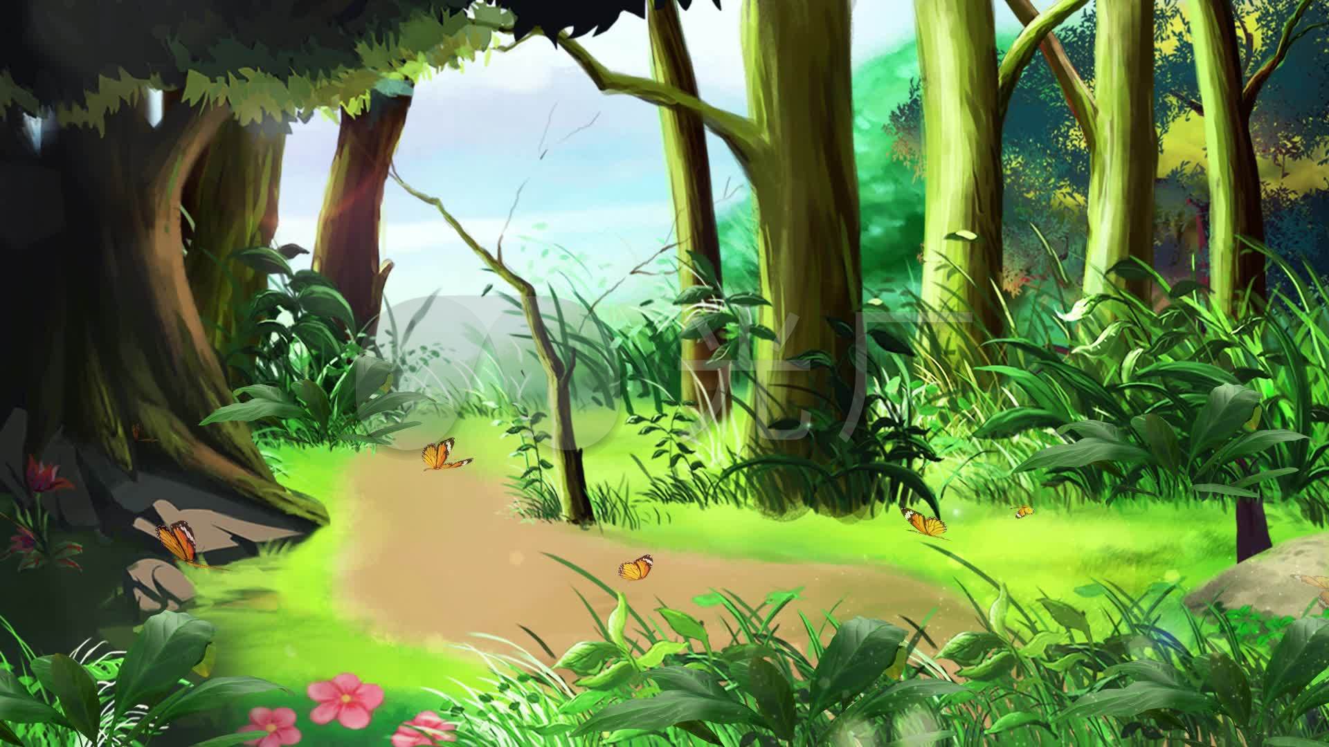 卡通热带森林图片素材免费下载 - 觅知网