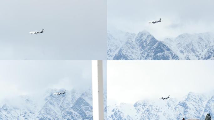 雪山上的飞机